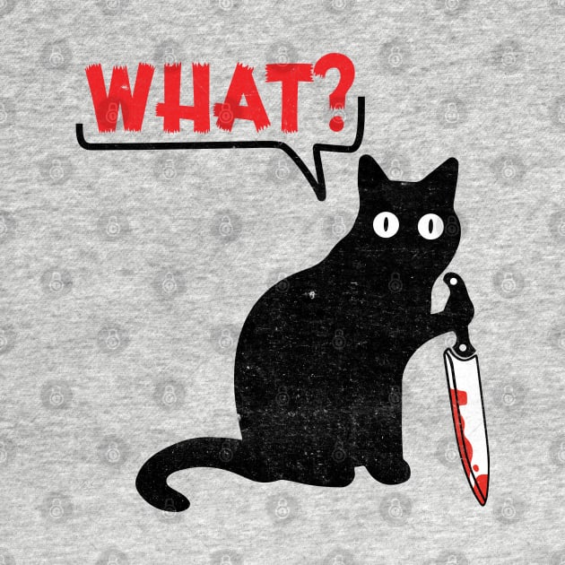 Cat What? Murderous Black Cat With Knife by RiseInspired